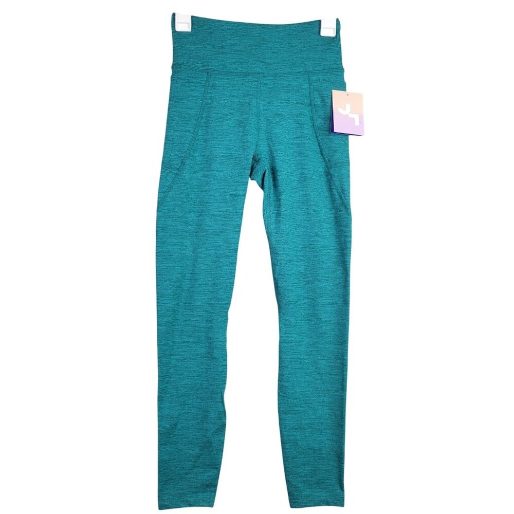 Womens Joy Lab Spruce Teal Leggings 7/8 Length High-Rise Size XS